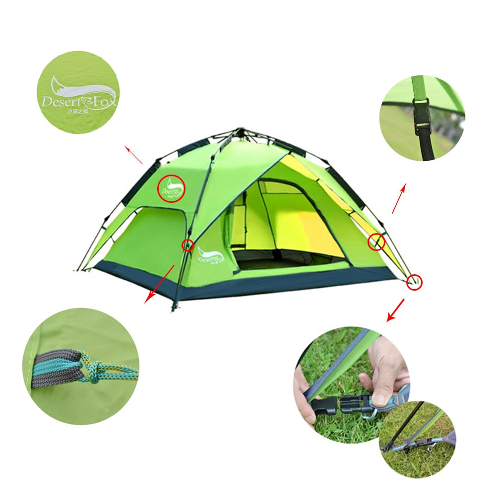 Family Tent Double Layer Instant Setup Portable Backpacking