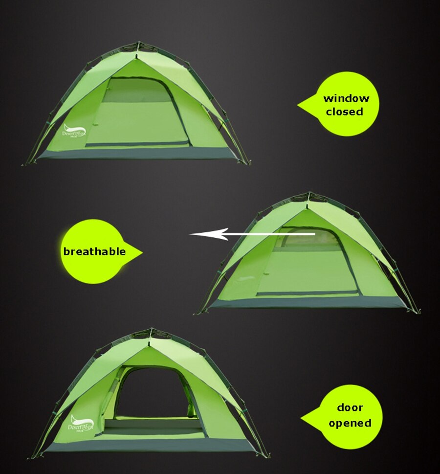 Family Tent Double Layer Instant Setup Portable Backpacking