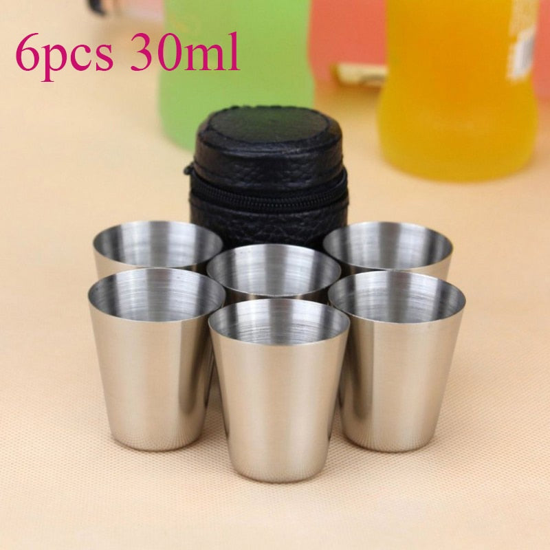 Stainless Steel Cups Mini Set Glasses