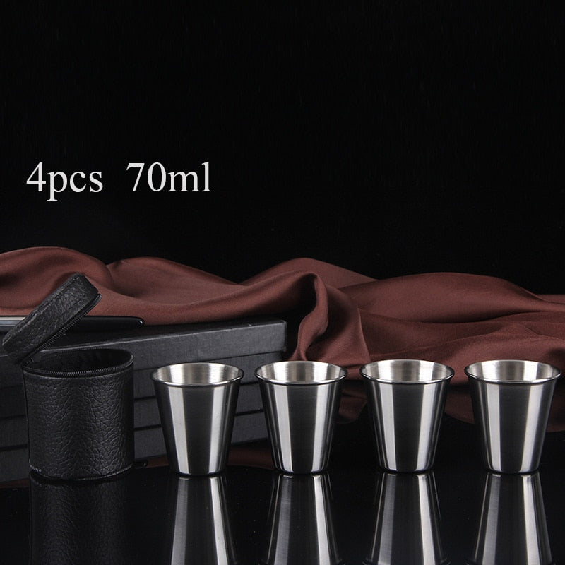 Stainless Steel Cups Mini Set Glasses