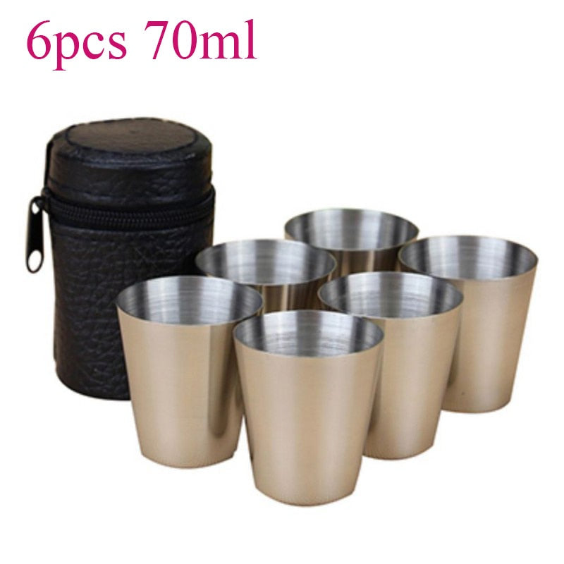 Stainless Steel Cups Mini Set Glasses