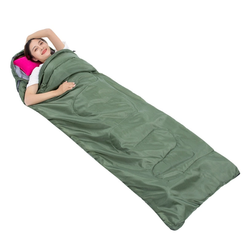 SOFT FLANNEL SLEEPING BAGS WITH PILLOW