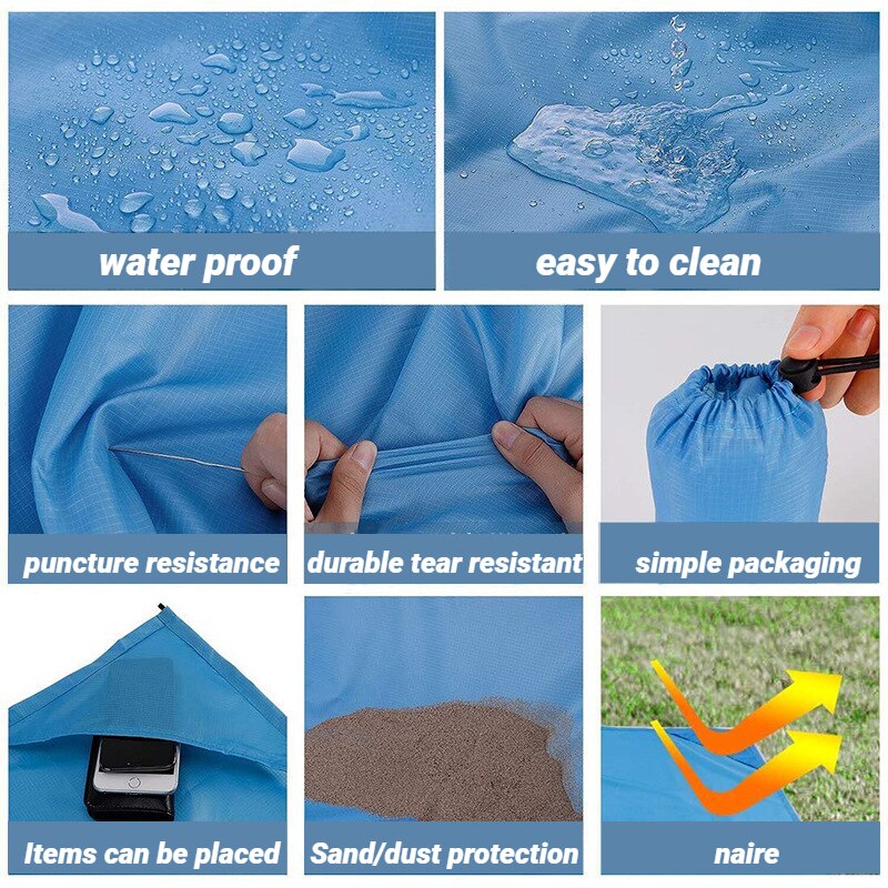 WATER & SAND PROOF POCKET BEACH BLANKET