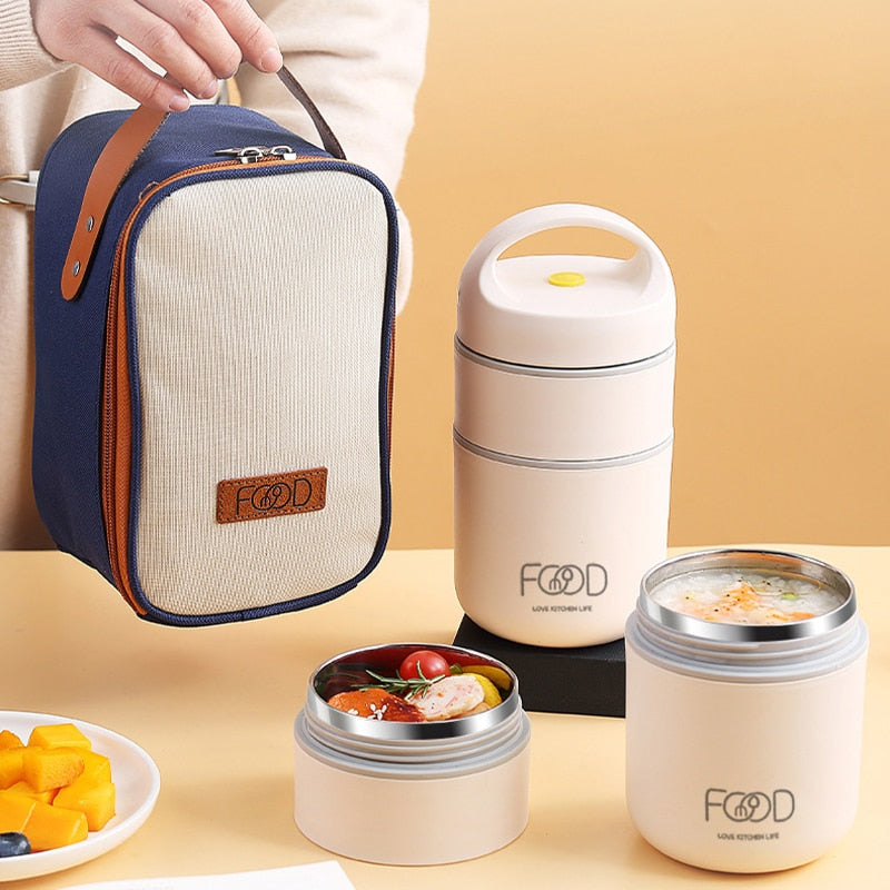 PORTABLE INSULATED LUNCH CONTAINER SET